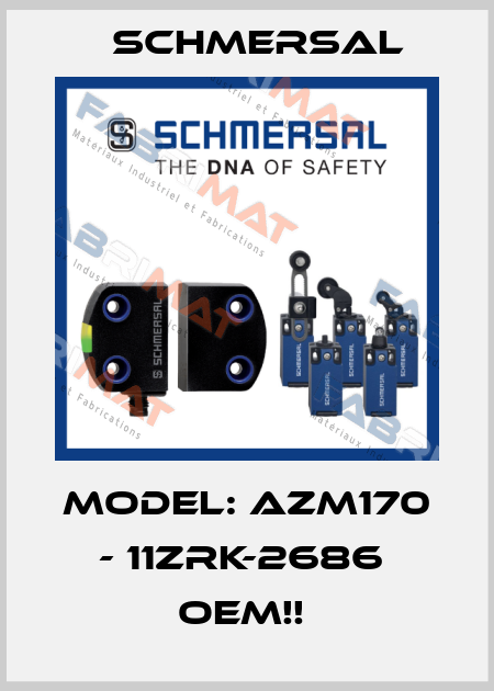 Model: AZM170 - 11ZRK-2686  OEM!!  Schmersal