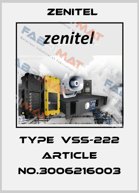 type  VSS-222 Article No.3006216003 Zenitel