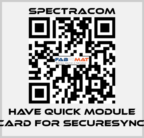 Have Quick module card for SECURESYNC  SPECTRACOM