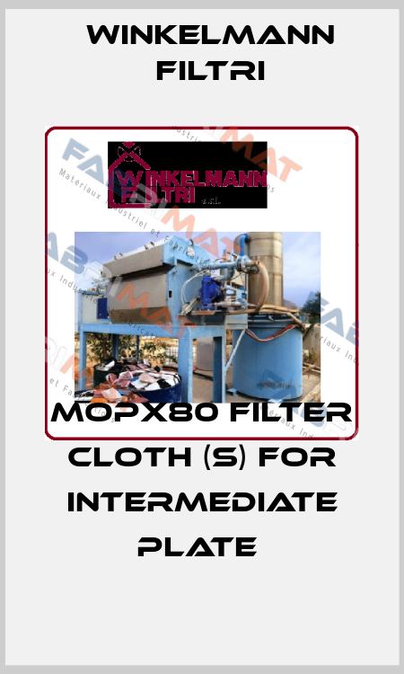 MOPX80 FILTER CLOTH (S) FOR INTERMEDIATE PLATE  Winkelmann Filtri