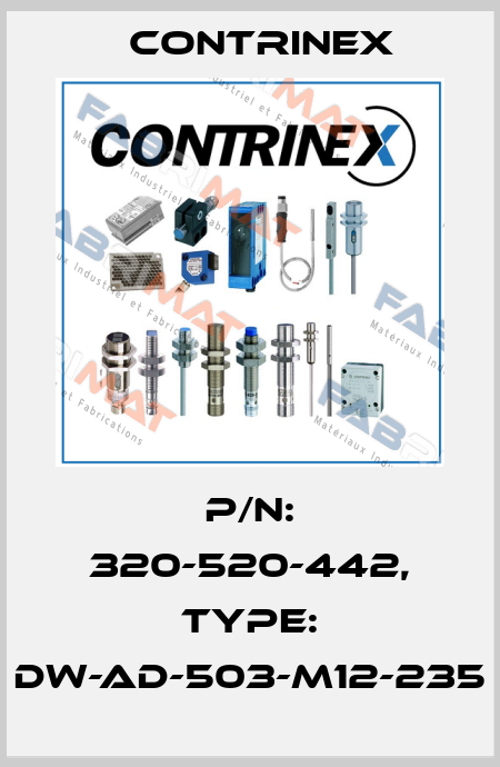 p/n: 320-520-442, Type: DW-AD-503-M12-235 Contrinex