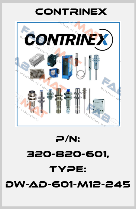 p/n: 320-820-601, Type: DW-AD-601-M12-245 Contrinex