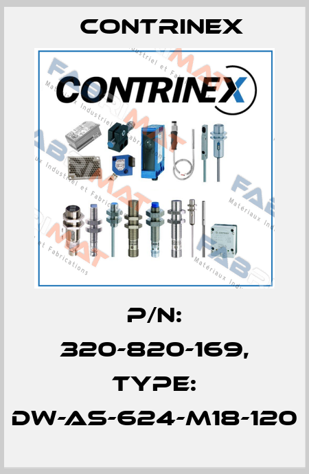 p/n: 320-820-169, Type: DW-AS-624-M18-120 Contrinex
