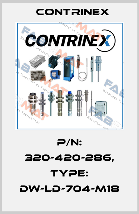 p/n: 320-420-286, Type: DW-LD-704-M18 Contrinex