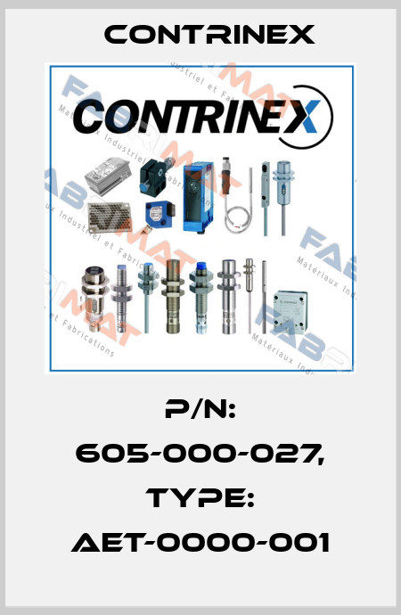 p/n: 605-000-027, Type: AET-0000-001 Contrinex
