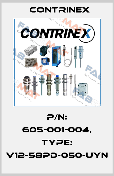 p/n: 605-001-004, Type: V12-58PD-050-UYN Contrinex