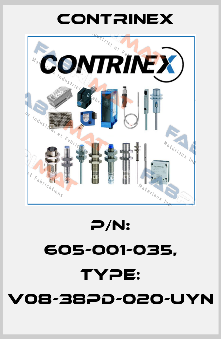p/n: 605-001-035, Type: V08-38PD-020-UYN Contrinex