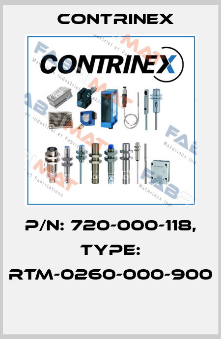 P/N: 720-000-118, Type: RTM-0260-000-900  Contrinex