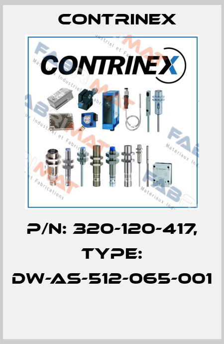 P/N: 320-120-417, Type: DW-AS-512-065-001  Contrinex