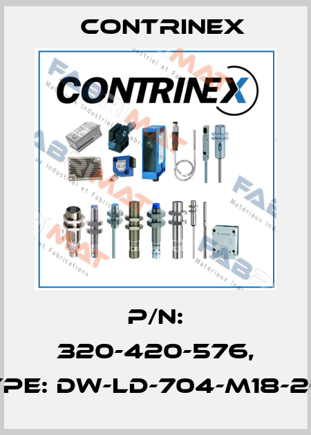 P/N: 320-420-576, Type: DW-LD-704-M18-260 Contrinex