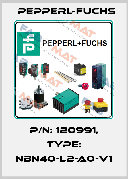 p/n: 120991, Type: NBN40-L2-A0-V1 Pepperl-Fuchs