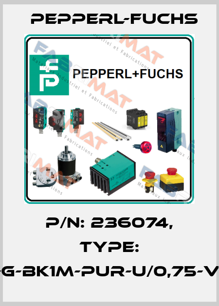 p/n: 236074, Type: V15-G-BK1M-PUR-U/0,75-V15-G Pepperl-Fuchs