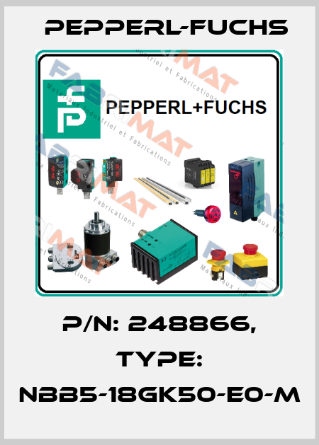 p/n: 248866, Type: NBB5-18GK50-E0-M Pepperl-Fuchs