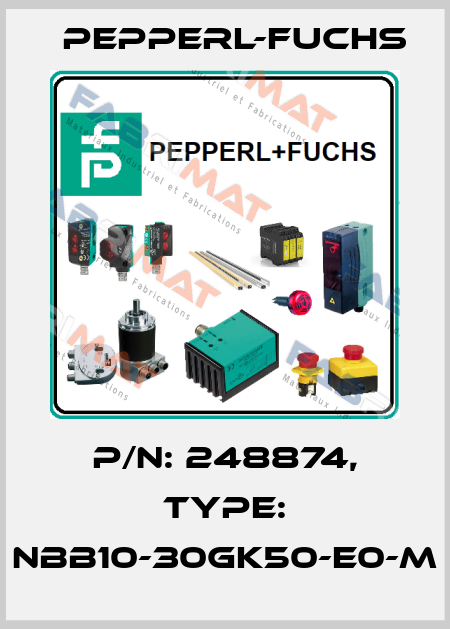 p/n: 248874, Type: NBB10-30GK50-E0-M Pepperl-Fuchs