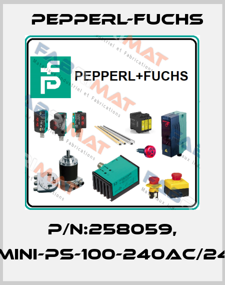P/N:258059, Type:MINI-PS-100-240AC/24DC/1.3 Pepperl-Fuchs