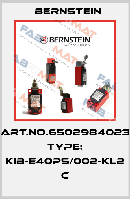 Art.No.6502984023 Type: KIB-E40PS/002-KL2            C Bernstein