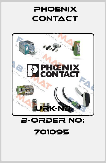 URK-ND 2-ORDER NO: 701095  Phoenix Contact
