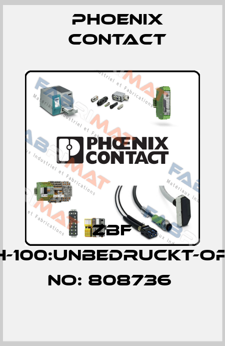 ZBF 6/WH-100:UNBEDRUCKT-ORDER NO: 808736  Phoenix Contact