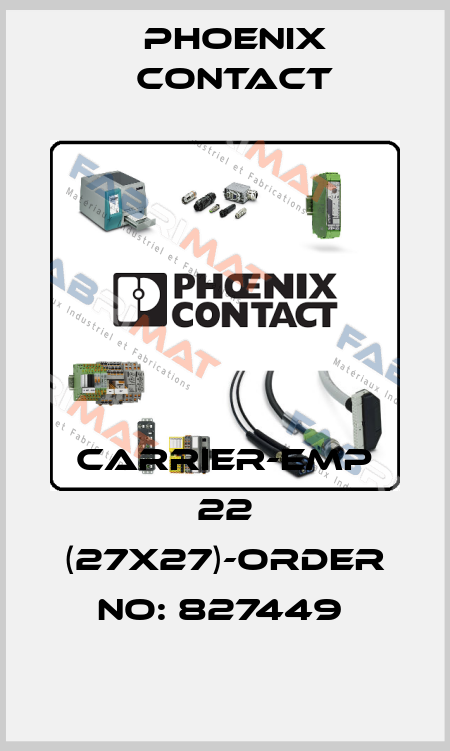 CARRIER-EMP 22 (27X27)-ORDER NO: 827449  Phoenix Contact