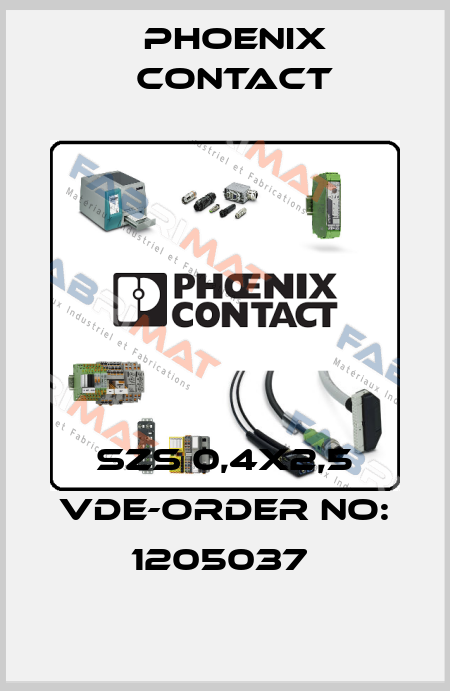 SZS 0,4X2,5 VDE-ORDER NO: 1205037  Phoenix Contact