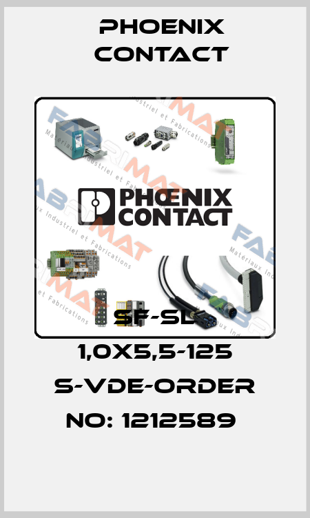 SF-SL 1,0X5,5-125 S-VDE-ORDER NO: 1212589  Phoenix Contact