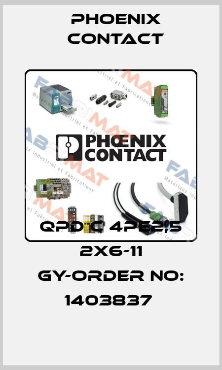 QPD C 4PE2,5 2X6-11 GY-ORDER NO: 1403837  Phoenix Contact