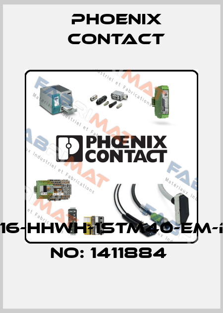 HC-HPR-B16-HHWH-1STM40-EM-BK-ORDER NO: 1411884  Phoenix Contact