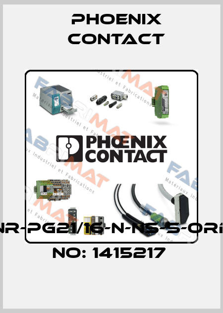 A-INR-PG21/16-N-NS-S-ORDER NO: 1415217  Phoenix Contact
