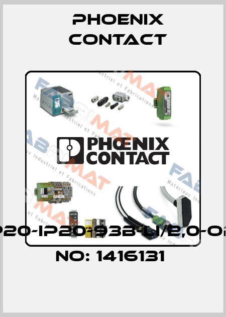 VS-IP20-IP20-93B-LI/2,0-ORDER NO: 1416131  Phoenix Contact