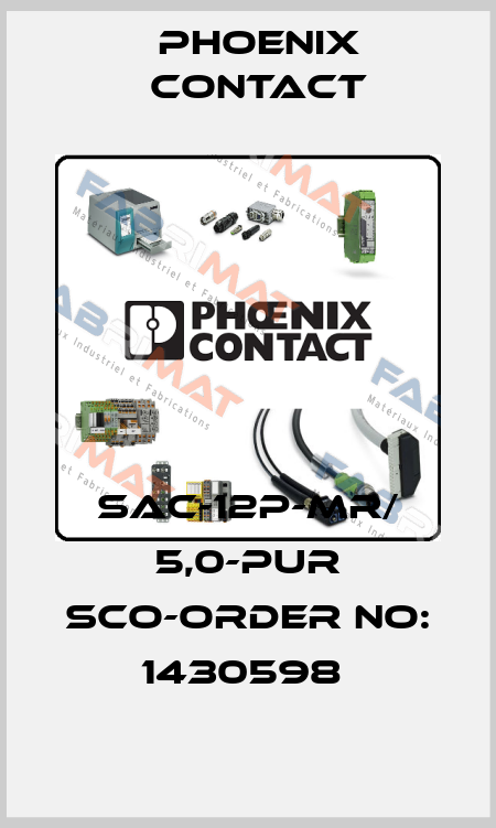 SAC-12P-MR/ 5,0-PUR SCO-ORDER NO: 1430598  Phoenix Contact