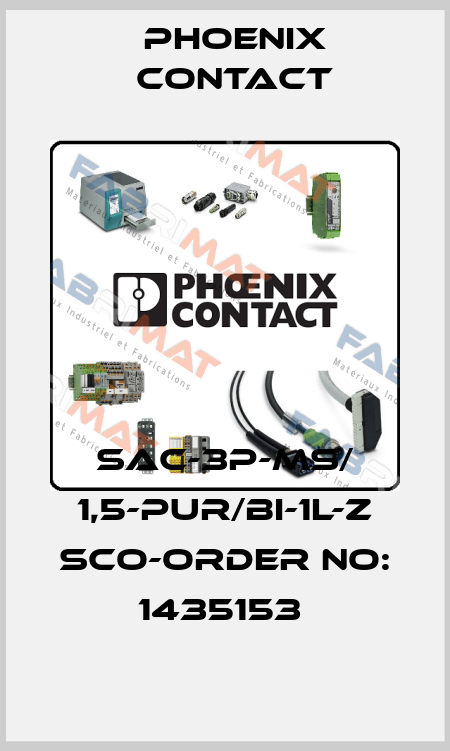 SAC-3P-MS/ 1,5-PUR/BI-1L-Z SCO-ORDER NO: 1435153  Phoenix Contact