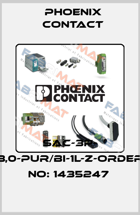 SAC-3P- 3,0-PUR/BI-1L-Z-ORDER NO: 1435247  Phoenix Contact