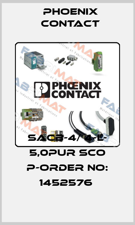 SACB-4/ 4-L- 5,0PUR SCO P-ORDER NO: 1452576  Phoenix Contact