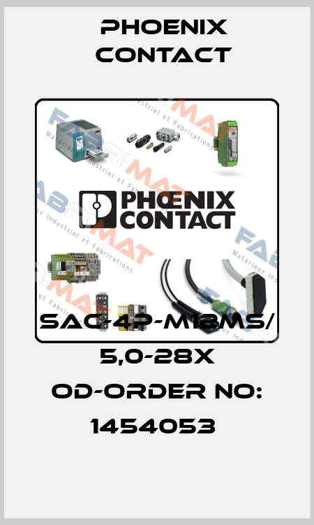 SAC-4P-M12MS/ 5,0-28X OD-ORDER NO: 1454053  Phoenix Contact