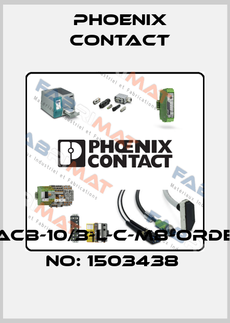 SACB-10/3-L-C-M8-ORDER NO: 1503438  Phoenix Contact