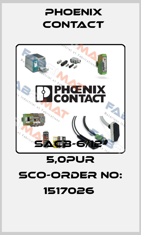 SACB-6/12- 5,0PUR SCO-ORDER NO: 1517026  Phoenix Contact