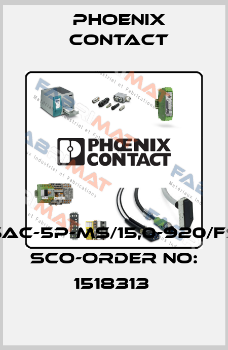 SAC-5P-MS/15,0-920/FS SCO-ORDER NO: 1518313  Phoenix Contact