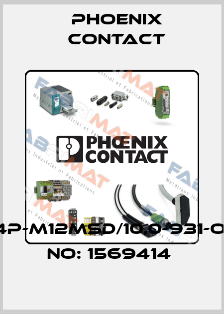 SAC-4P-M12MSD/10,0-931-ORDER NO: 1569414  Phoenix Contact