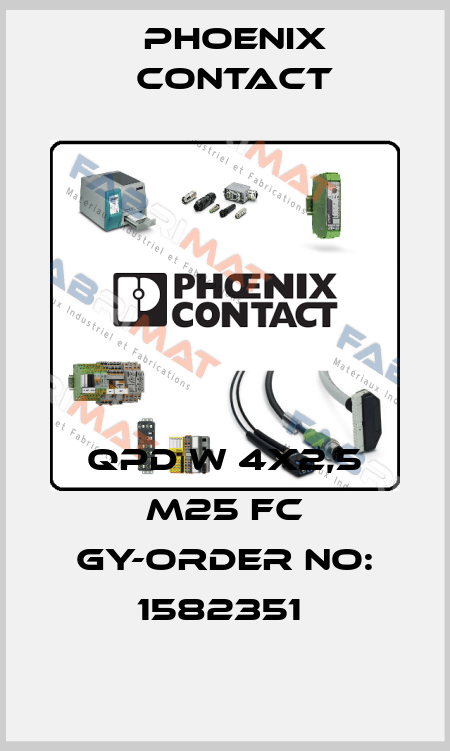 QPD W 4X2,5 M25 FC GY-ORDER NO: 1582351  Phoenix Contact