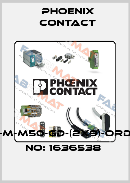 KV-M-M50-GD-(2X9)-ORDER NO: 1636538  Phoenix Contact