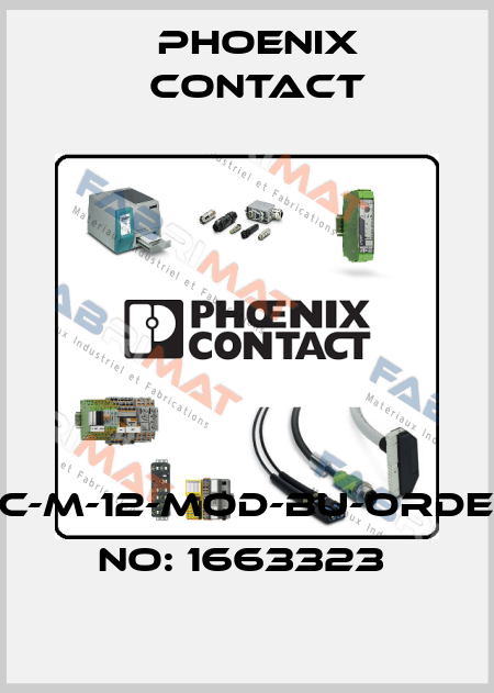 HC-M-12-MOD-BU-ORDER NO: 1663323  Phoenix Contact