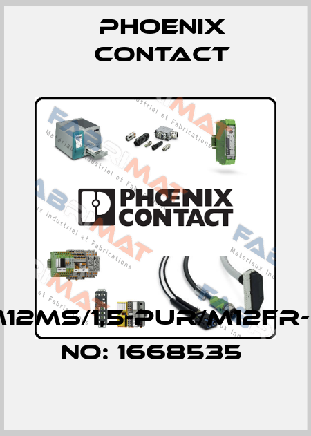 SAC-4P-M12MS/1,5-PUR/M12FR-3L-ORDER NO: 1668535  Phoenix Contact