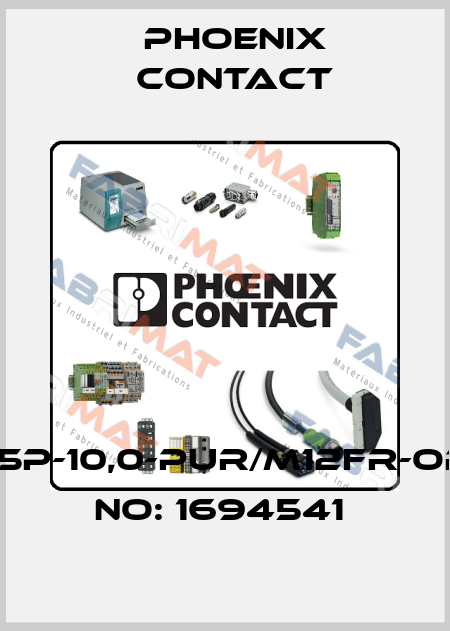 SAC-5P-10,0-PUR/M12FR-ORDER NO: 1694541  Phoenix Contact