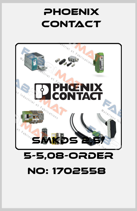 SMKDS 2,5/ 5-5,08-ORDER NO: 1702558  Phoenix Contact