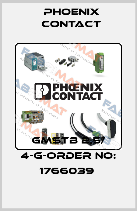GMSTB 2,5/ 4-G-ORDER NO: 1766039  Phoenix Contact