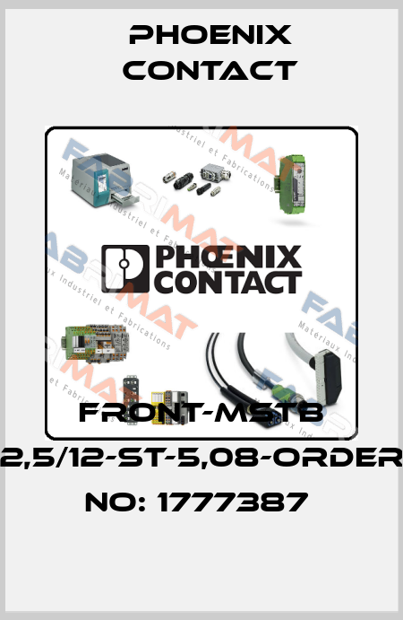 FRONT-MSTB 2,5/12-ST-5,08-ORDER NO: 1777387  Phoenix Contact