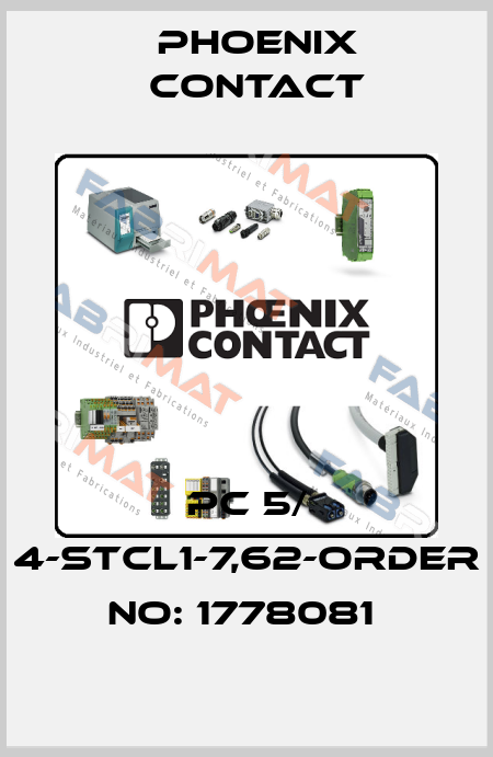 PC 5/ 4-STCL1-7,62-ORDER NO: 1778081  Phoenix Contact