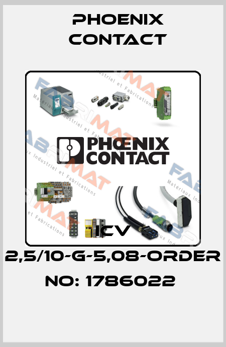 ICV 2,5/10-G-5,08-ORDER NO: 1786022  Phoenix Contact