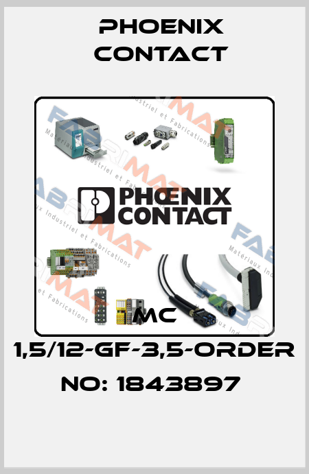 MC 1,5/12-GF-3,5-ORDER NO: 1843897  Phoenix Contact