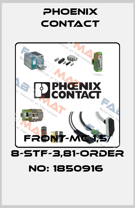 FRONT-MC 1,5/ 8-STF-3,81-ORDER NO: 1850916  Phoenix Contact